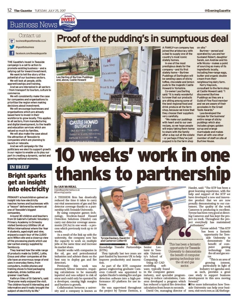 Burtree Puddings article