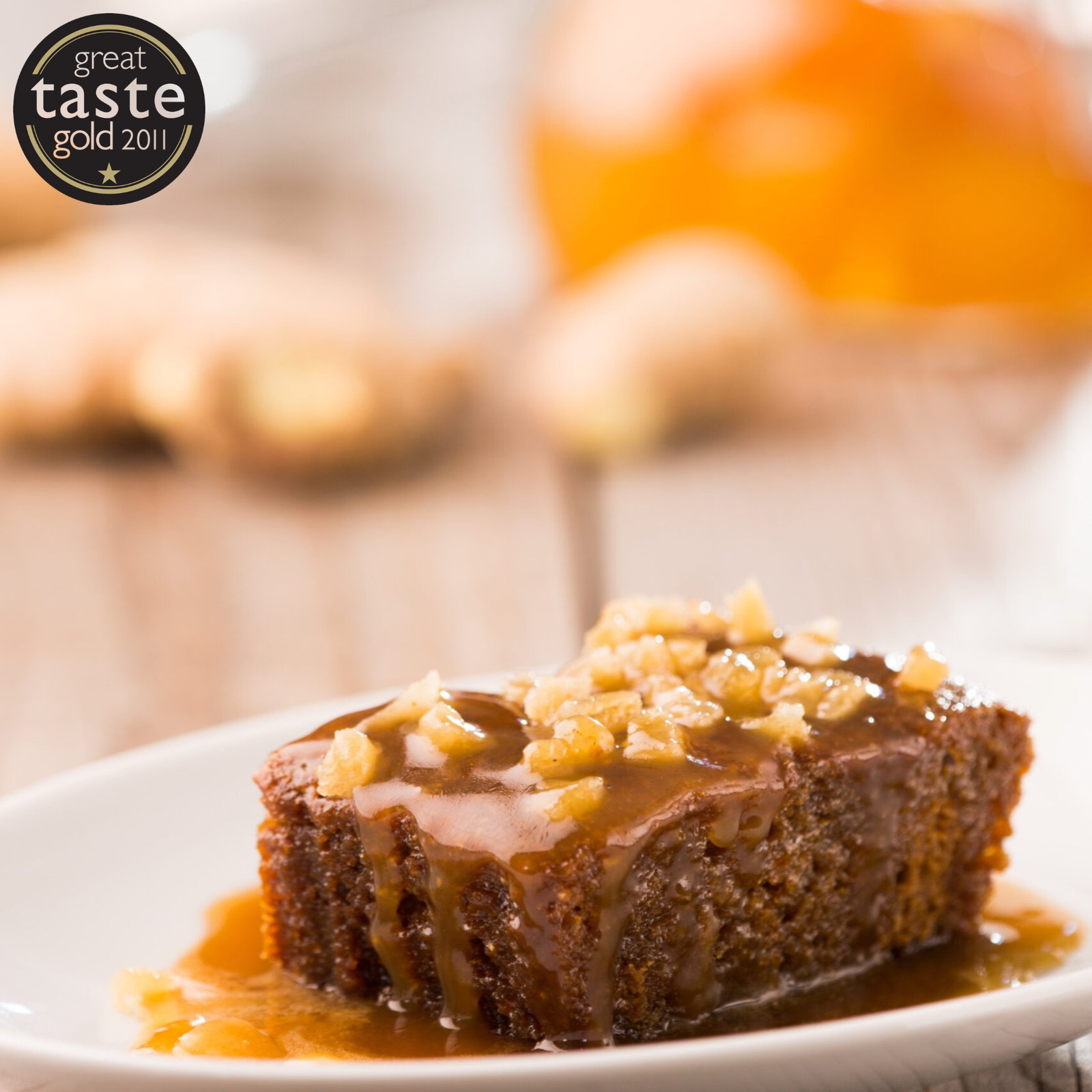 Ginger Pudding served Burtree Puddings Great Taste Award